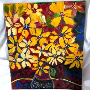 Abstract “Yellow Flowers In Vase”.